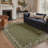 Abrahamson Florora Floral Machine Washable Green Indoor Area Rug with Non-Slip Backing-503876779