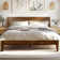 Acacia Premium Emery Solid Wood Platform Bed Frame with Headboard Included, No Box Spring Needed, Weight Capacity 800lb.