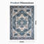 Tapis de sol antidérapant lavable à la machine à motif médaillon bleu et brun vintage-133386424