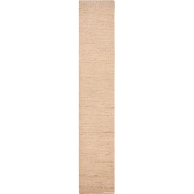 Best Modern Moroccan One-of-a-Kind Runner 3'4" X 19' New Age Runner Wool Area Rug in Beige