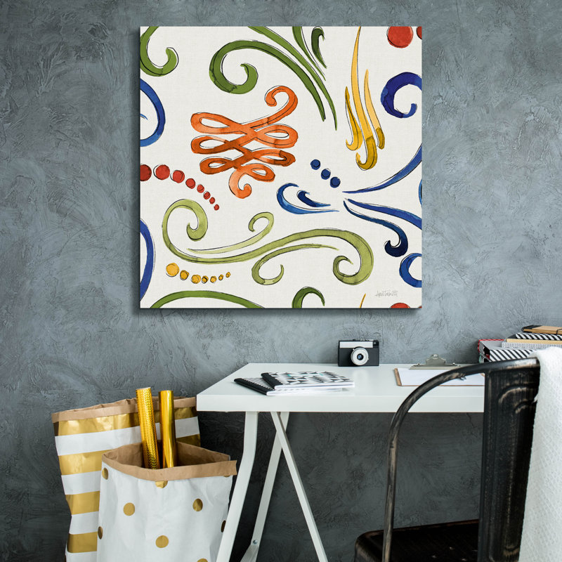 «Fall Sweet Fall Pattern 8» par Anne Tavoletti, art mural sur toile, H 26 po x l 26 po