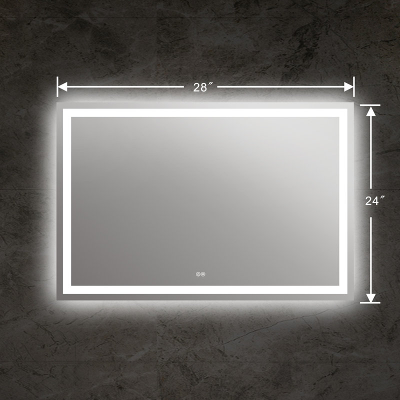 Bilol Glass Flat Wall Mirror, 24" x 28" 