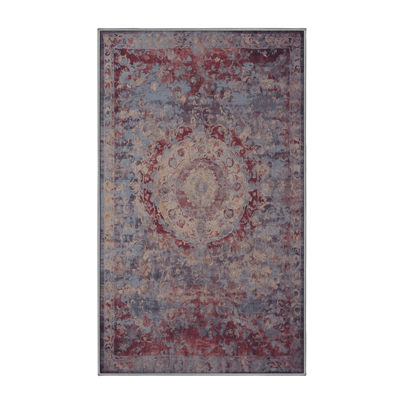 Tapis gris soyeux et moelleux, Rectangulaire 3 pi x 5 pi