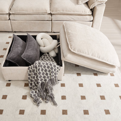 6061 Beige Sectional Sofa B3