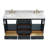 Flynt 67'' Double Bathroom Vanity with Carrara Marble Top-90865159-90865158