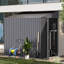 Blockus 4 ft. W x 7 ft. D Galvanized Steel Pent Garden Shed-1618555279