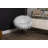 BirdRock Home Faux Fur Saucer Chair, Gray Faux-Black Legs-57774333-57774334