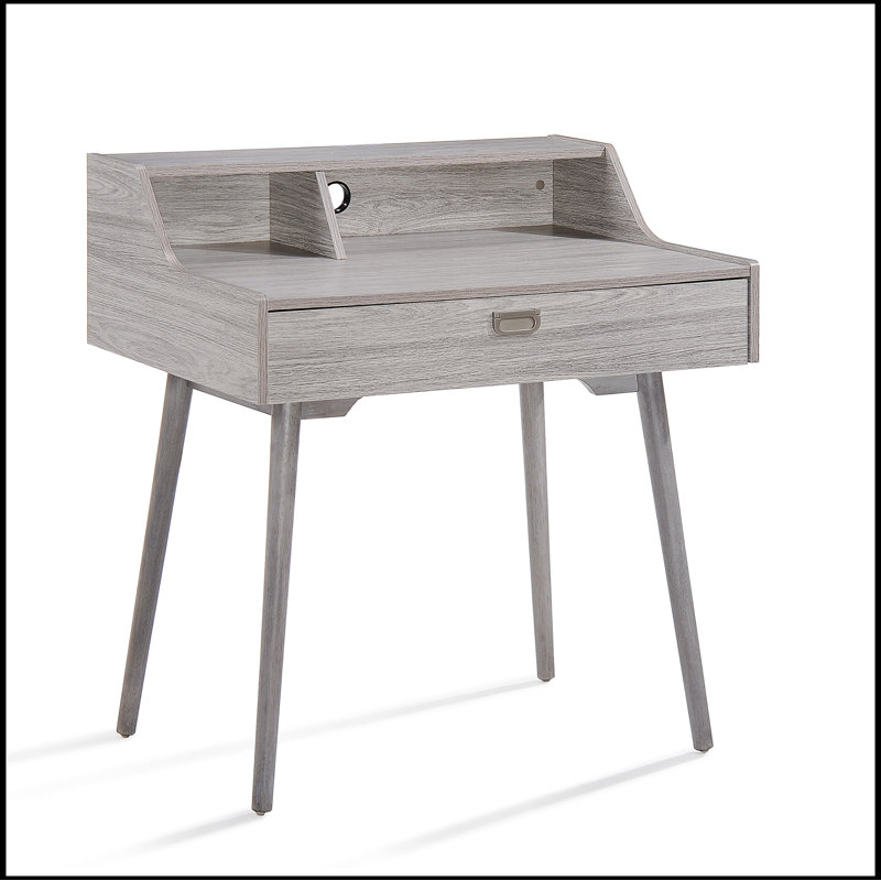 Secrétaire avec bahut Verdugo de P 23,62 po x l 32, 68 po x H 35, 43 po, Gris