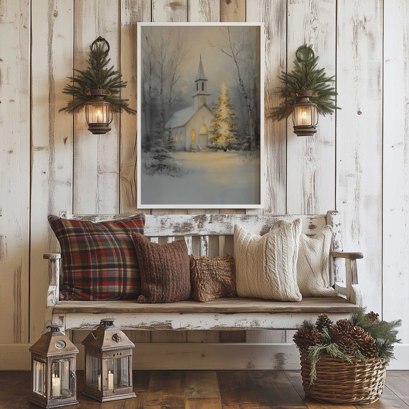 «Silent Night Glow», reproduction d'art, 11 po x 14 po, Blanc opaque