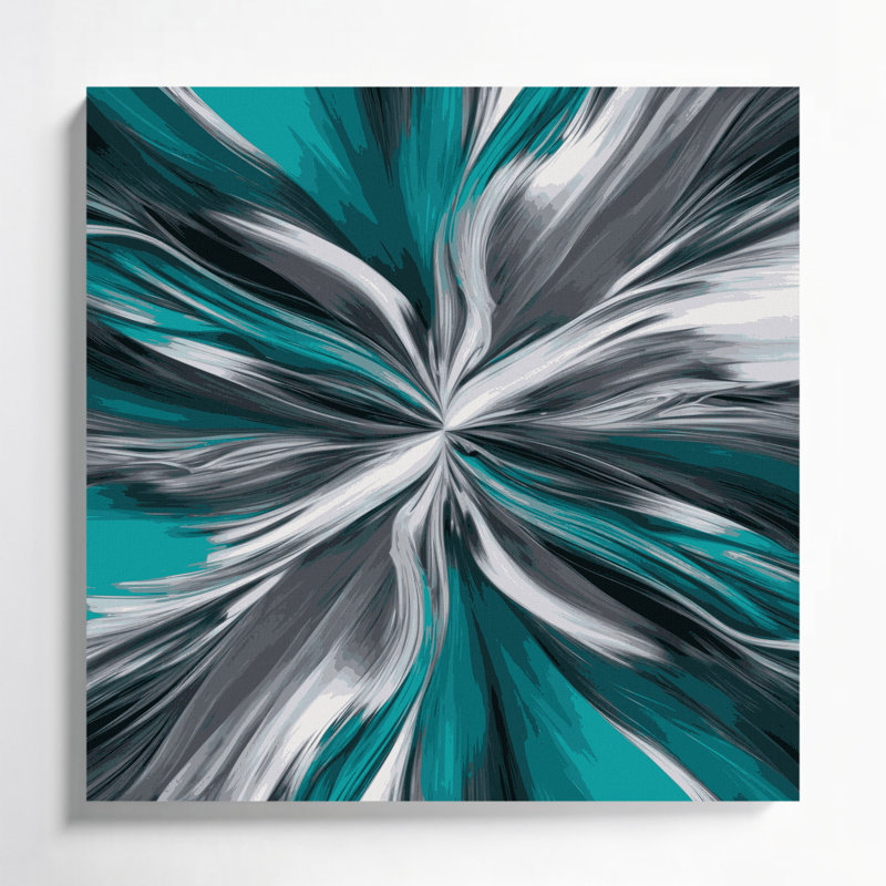 Art numérique sur toile 30 "Abstraction numérique", H 8 po x l 8 po