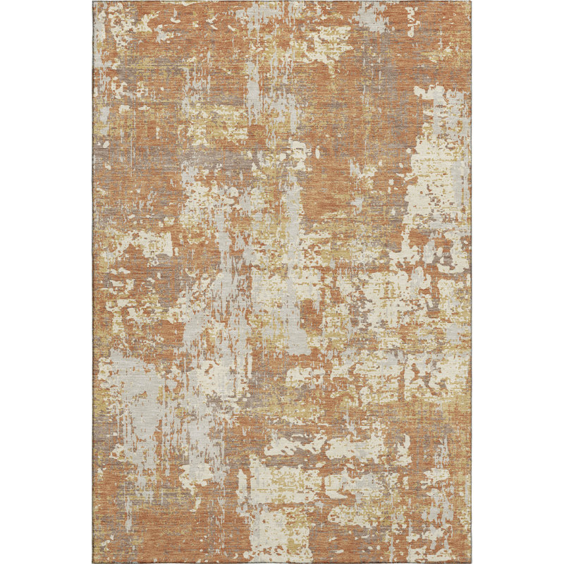 Tapis abstrait lavable à la machine de qualité supérieure Mayfield AMF1008, Rectangle 9 pi x 12 pi