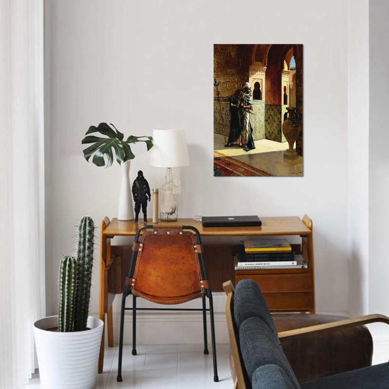 «The Moorish Guard, the Alhambra», reproduction sur toile, H 26 po x l 18 po x P 1,5 po, Pas de tapis, Toile tendue