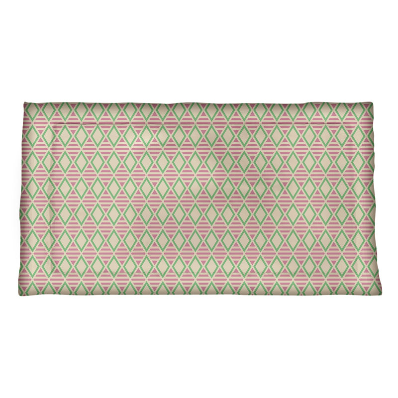 Taie décorative Katelyn Elizabeth, Simple standard, Microfibre, Rose / Vert
