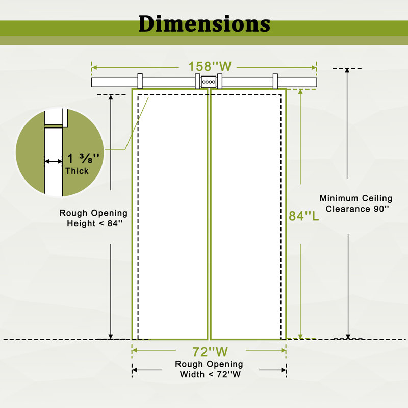 84'' Barn Doors Barn Door, 72" x 84"