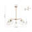5-Light Dimmable Transparent Striped Glass Chandelier