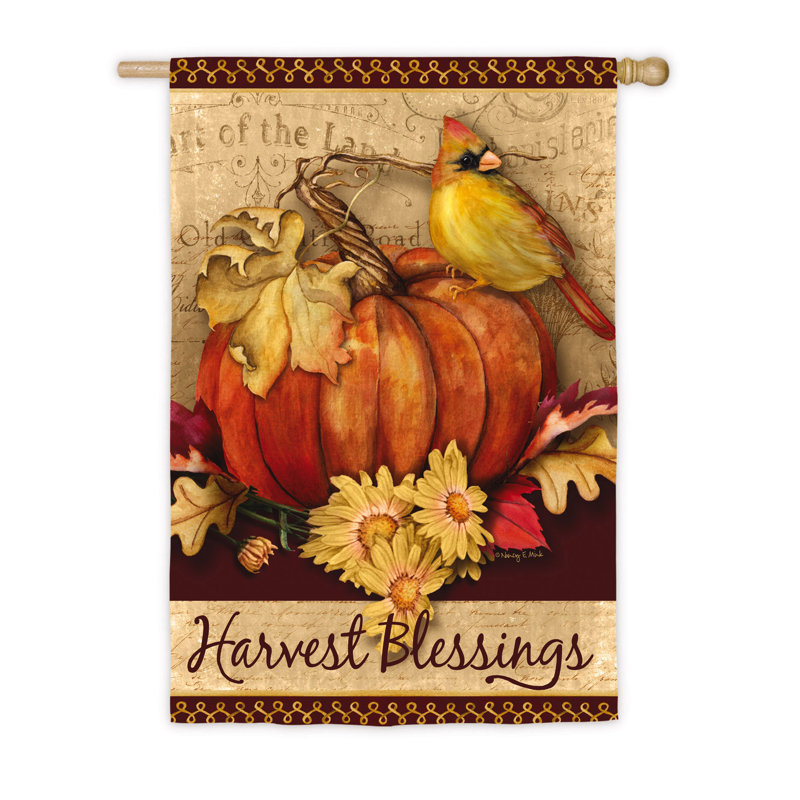 Drapeau de maison Scates Pumpkin Harvest