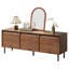 Meuble télé 59 po avec armoire de rangement et prise de courant Mid Century 59 po, convenant au salon et à la chambre à coucher-806632982-809292065