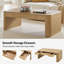 Table basse cannelée moderne avec rangement 47,75 po Jadida Enrique-273375121