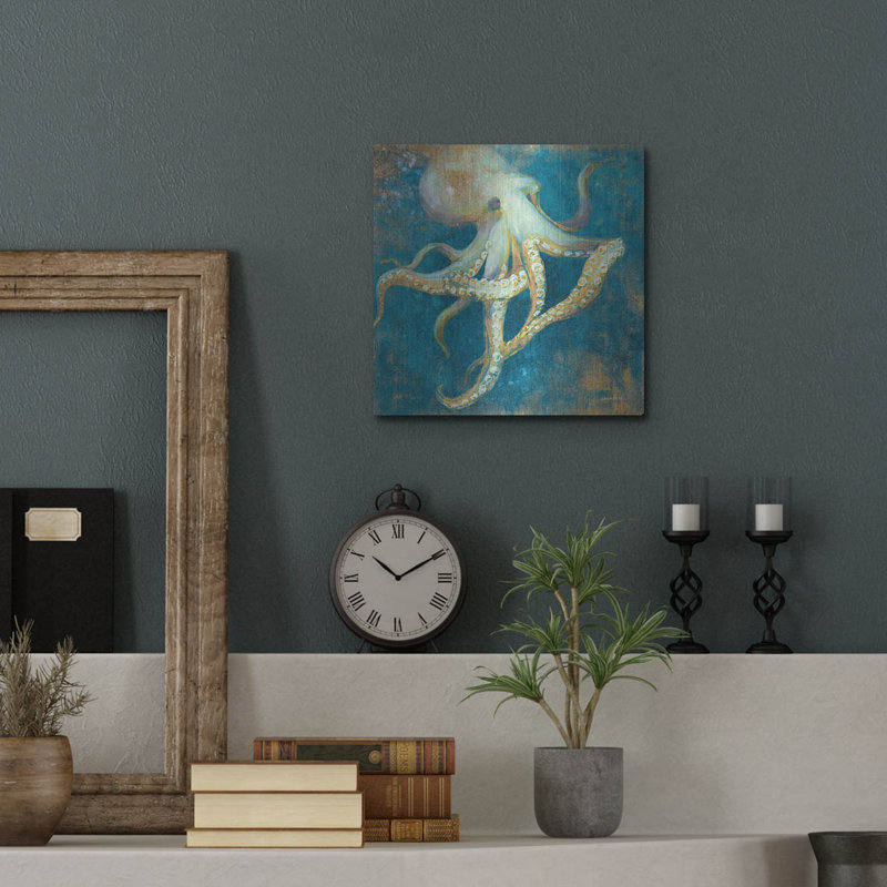 Art mural luxueux «Ocean Octopus» par Danhui Nai
