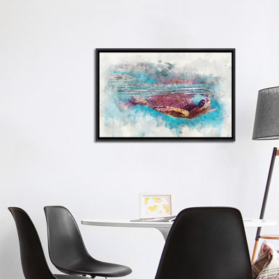 «Green Sea Turtle II» par Christine Zalewski - impression d'art graphique