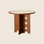 Table de salle à manger en bois massif beige et beige
