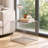 Modern End Table，Square Wrought Iron Sofa Side Table, Silver.