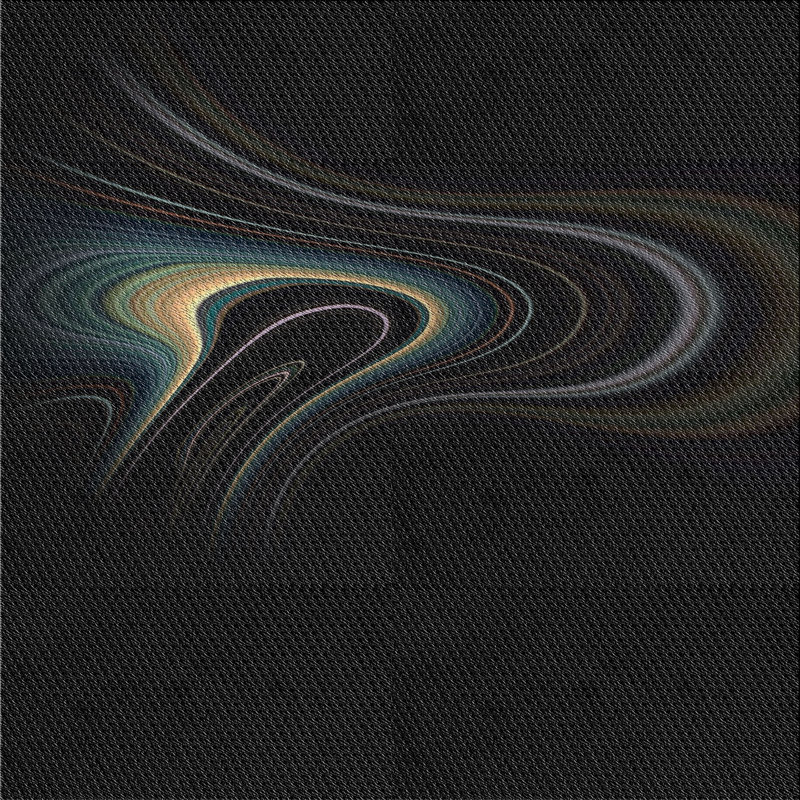 Tapis noir tissé à la machine, Carré 6 pi