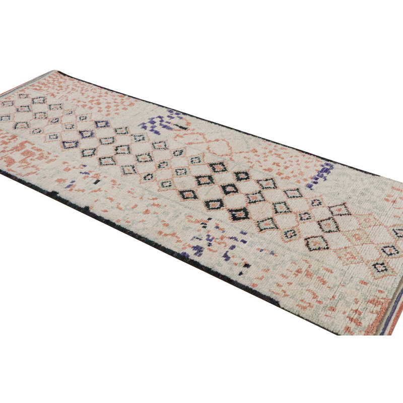 Moroccan Hand Knotted Area Rug, Runner 3' x 12'