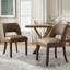 Chaise de salle à manger rembourrée en similicuir (ensemble de 4)-1515530757-1515486728