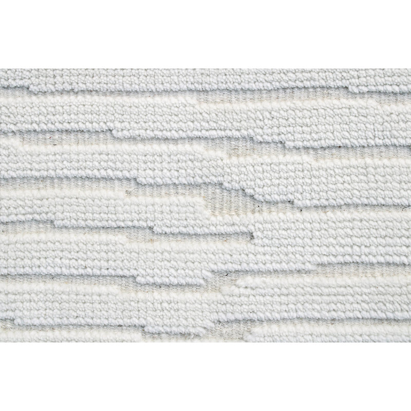 Tapis en laine noué à la main beige / gris, Rectangle de 10 pi x 14 pi