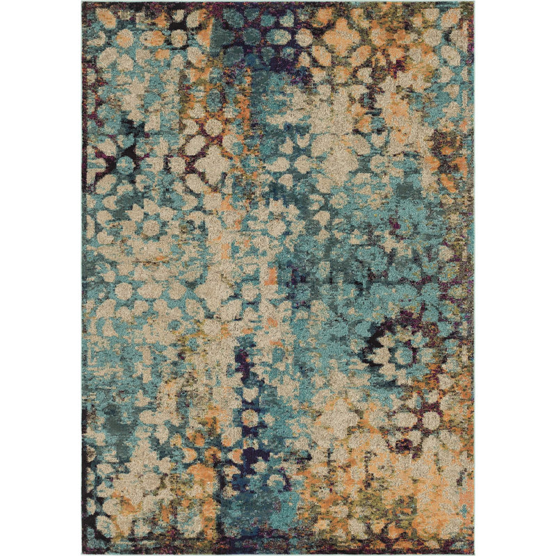Ellarae Abstract Indoor Rug, Rectangle 7' x 10'
