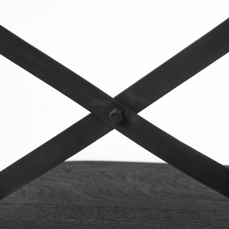 Tabouret supplémentaire en bois massif Borough, Noir, Tabouret de comptoir (assise de 26,25 po de hauteu