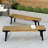 Set Of 2 Rectangular Bench, Outdoor Bench