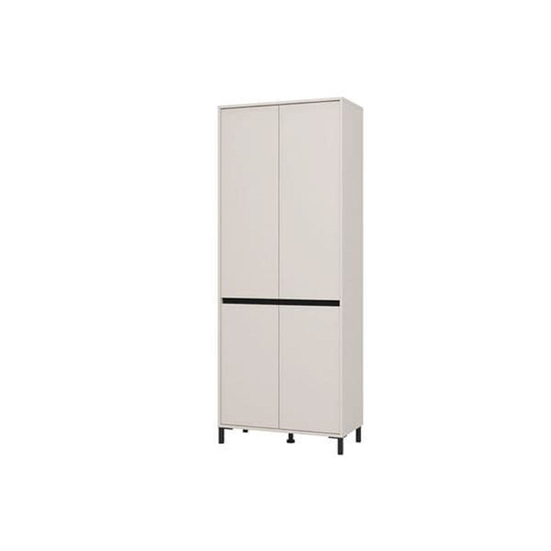 30 Pair Shoe Storage Cabinet, Ivory