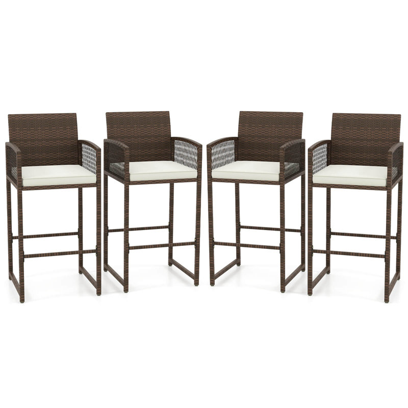 Tabourets de bar avec chaises et accoudoirs, 4