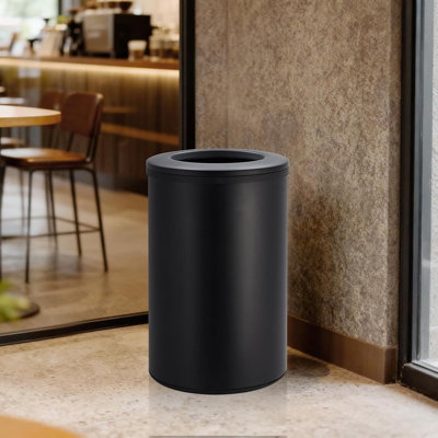40 Litre Stainless Steel Trash Can, 10.6 Gallon Round Garbage Can with Removable Bucket