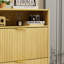 Armoire de rangement pour chaussures avec 2 tiroirs rabattables-1106411471