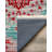 Motto Blue Red Oriental Machine Printed Cotton Polyester Area Rug-1189106478