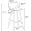 Banaz Upholstered and Faux Leather Bar Stool with Steel Frame-1230364511