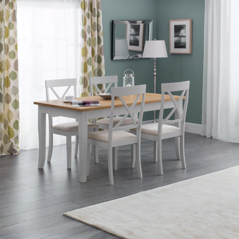 Conklin Solid Wood Base Dining Table, Grey