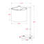 Lampe de table moderne en métal noir ivoire / crème Adara, H 18,84 po x l 8,46 po x P 11,25 po