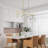 32" 4-Light Modern Gold Crystal Linear Pendant with Adjustable Height for Kitchen Island & Dining Table