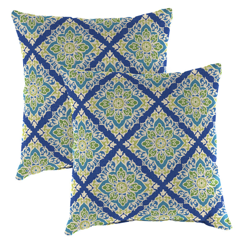 20" x 20" Outdoor Throw Pillow (Set of 2), Soprano Lagoon
