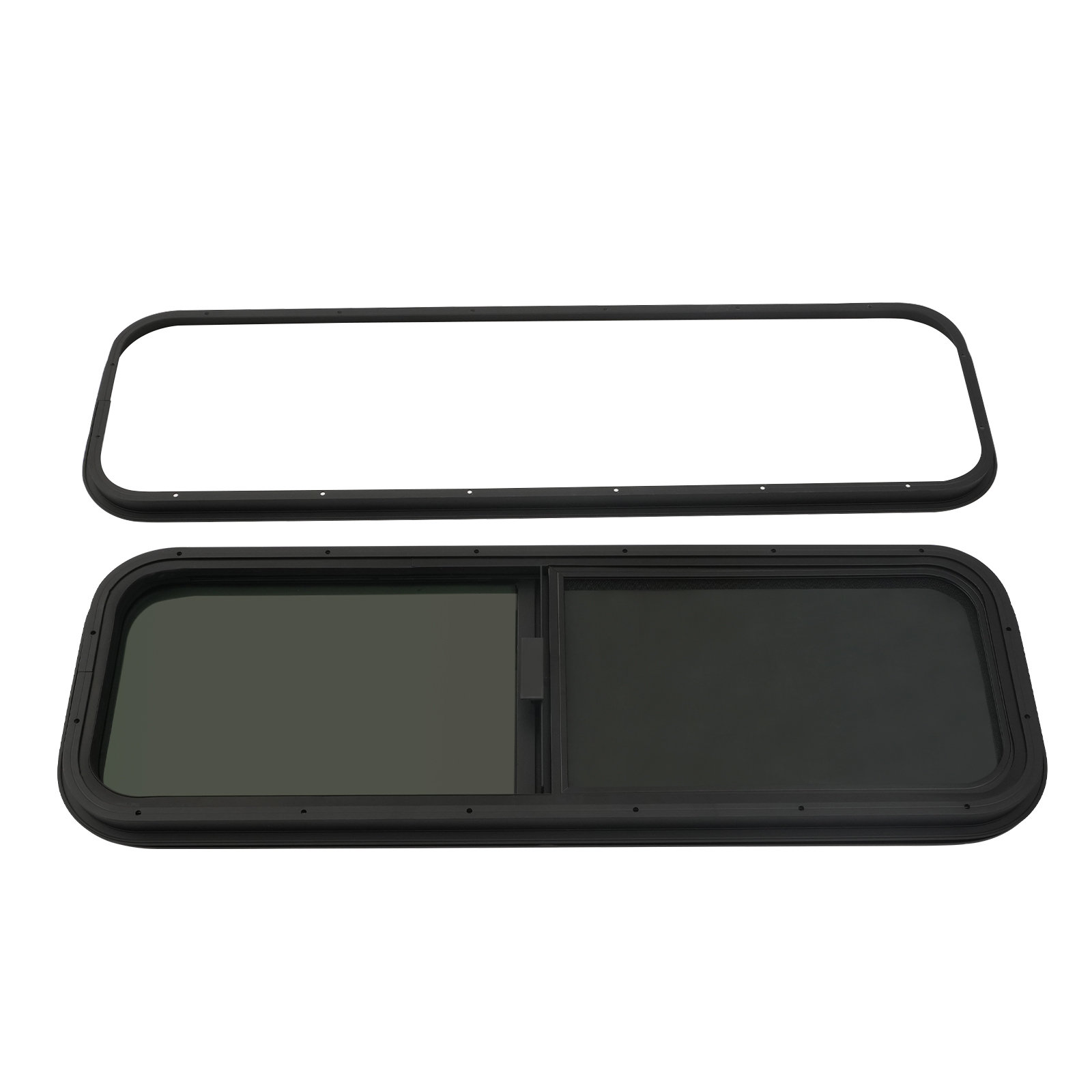 YYBUSHER Horizontal Sliding Black RV Window | Wayfair