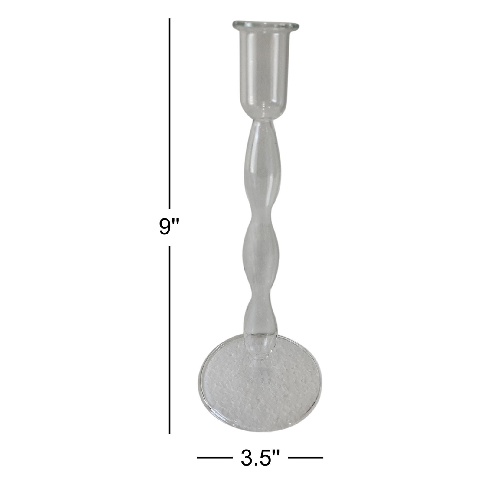 Clear Glass Candlestick Holder