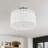 4-Light Modern Semi Flush Mount Ceiling Lamp, White Frosted Acrylic Shade