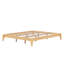 Base de lit plateforme en bois avec support en lattes de bois-495882641