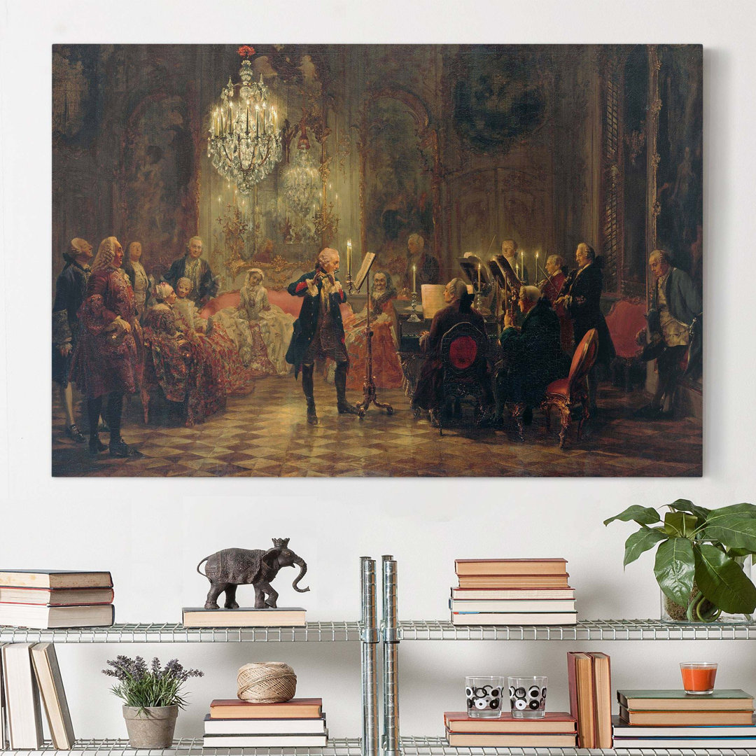 Leinwandbild Flute Concert von Adolph Menzel