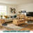 Acacia Elara 47.2”W Coffee Table Storage, Solid Rubber Wood, Suitable for Living Room, Home Office with 2 Drawers and Open Design, Easy Setup-319610704