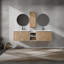 Meuble-lavabo mural 72 po avec lavabo, armoire latérale et portes à fermeture en douceur 72 po
